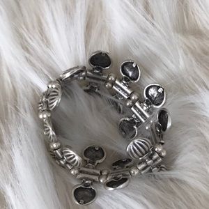 Boho silver bracelet